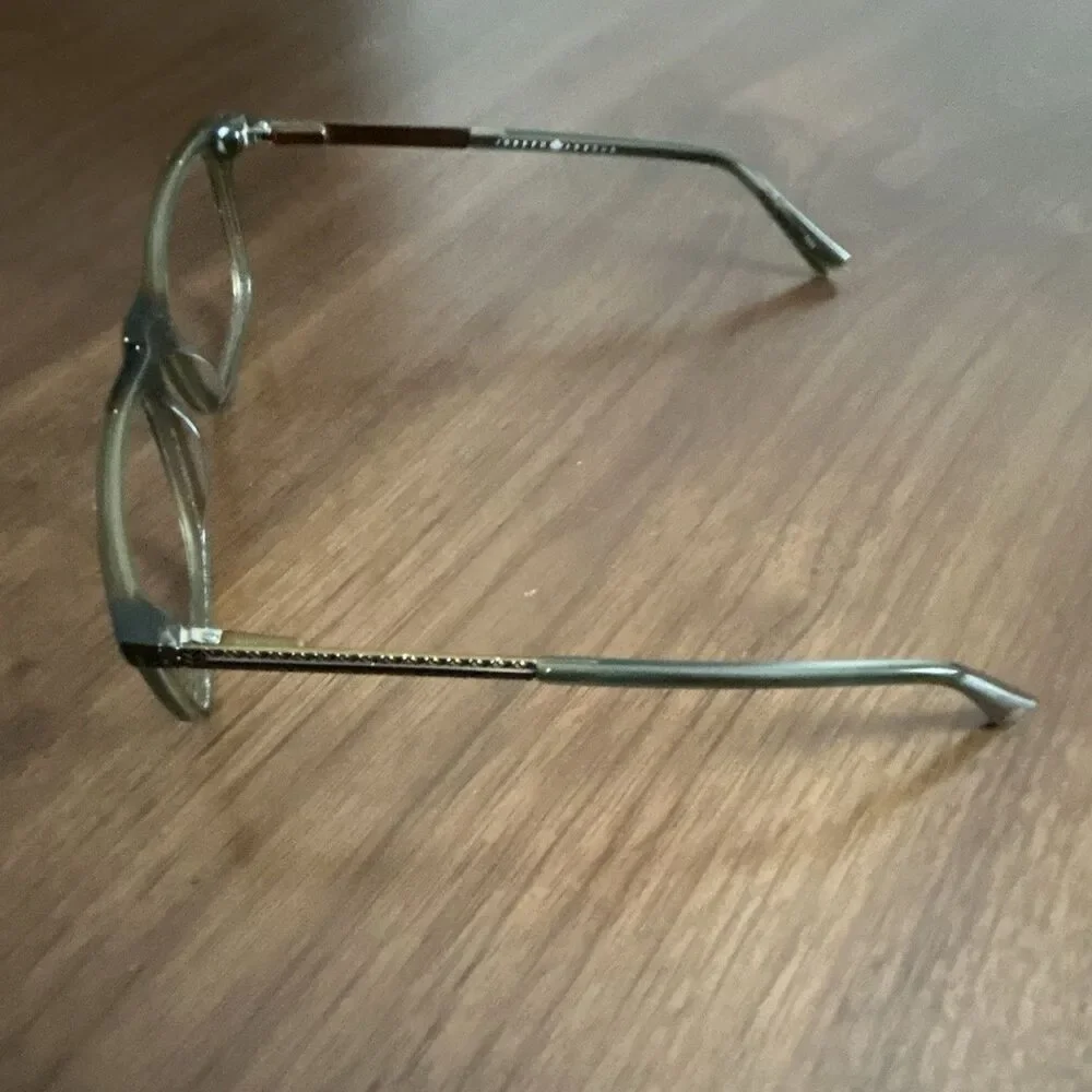 Joseph Abboud JAA107 Olive Crystal  Eyeglass Frame size 53-17-140 used w/case